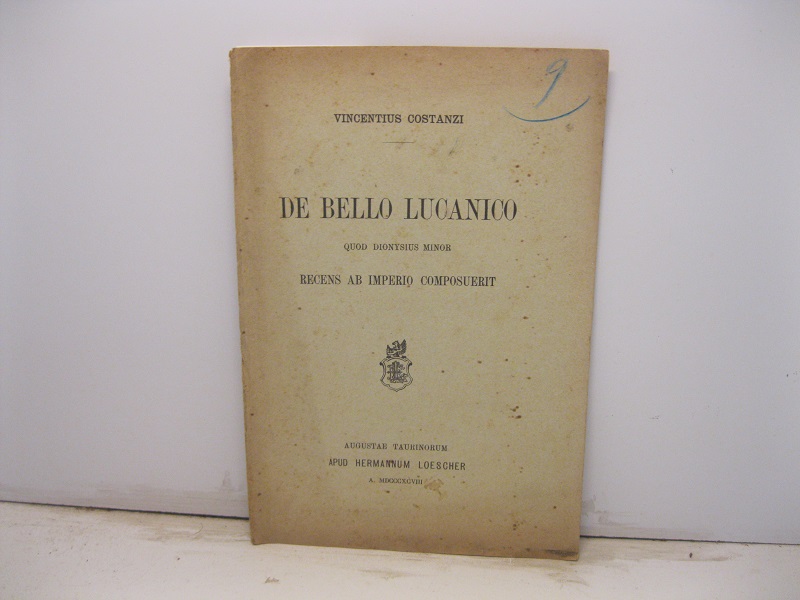 De bello lucanico quod Dionysius minor recens ab imperio composuerit